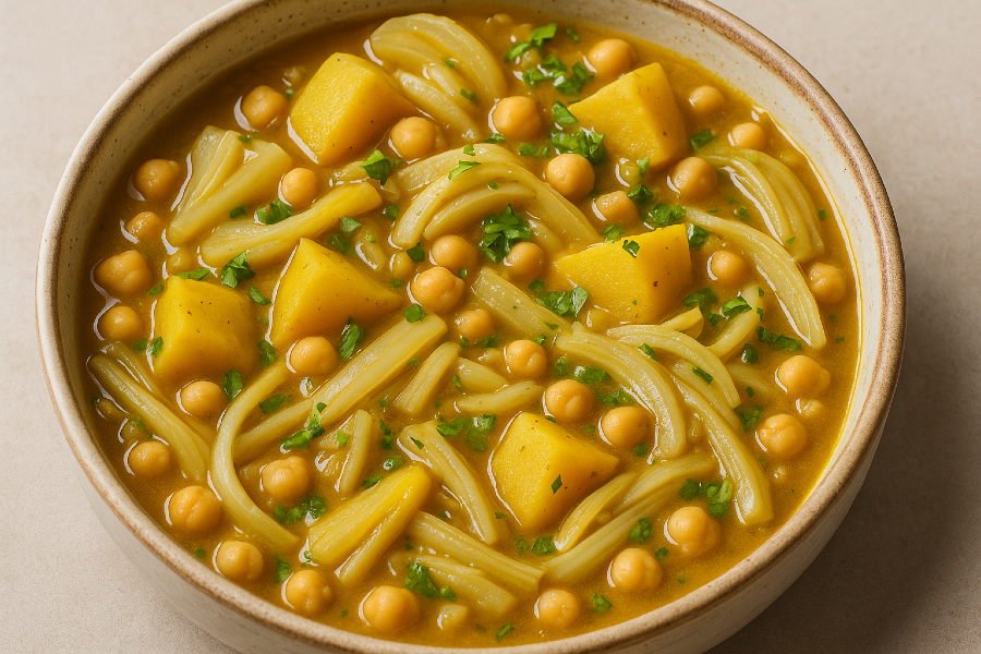 Quince–Fennel–Chickpea Braise