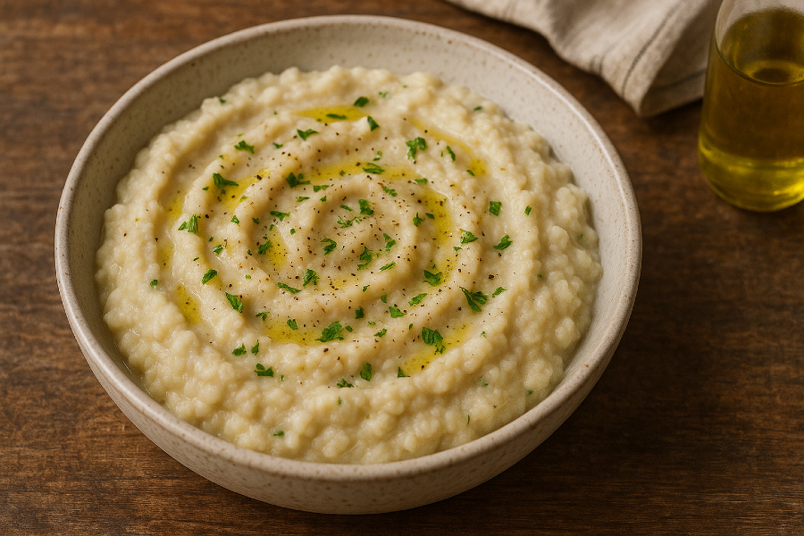 Creamy Celeriac & White Bean Mash (No Cream)