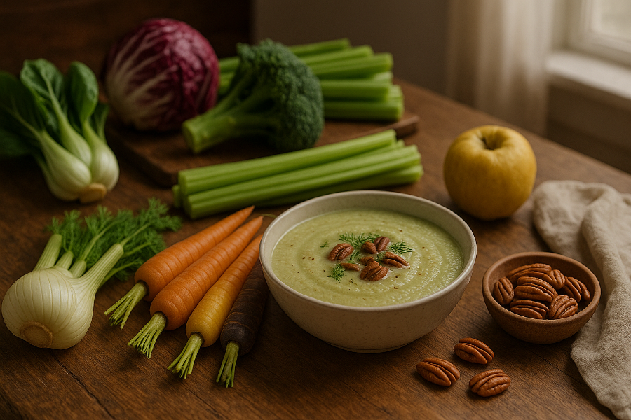 Creamy Fennel, Celery and White Bean Soup