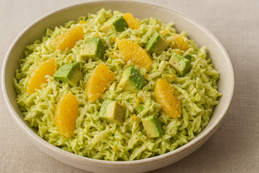 Orange–Avocado Savoy Slaw (Zesty Tahini)
