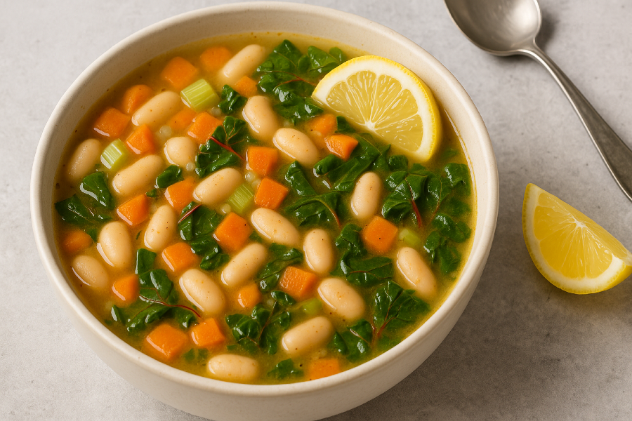 Swiss Chard & White Bean Lemon Soup