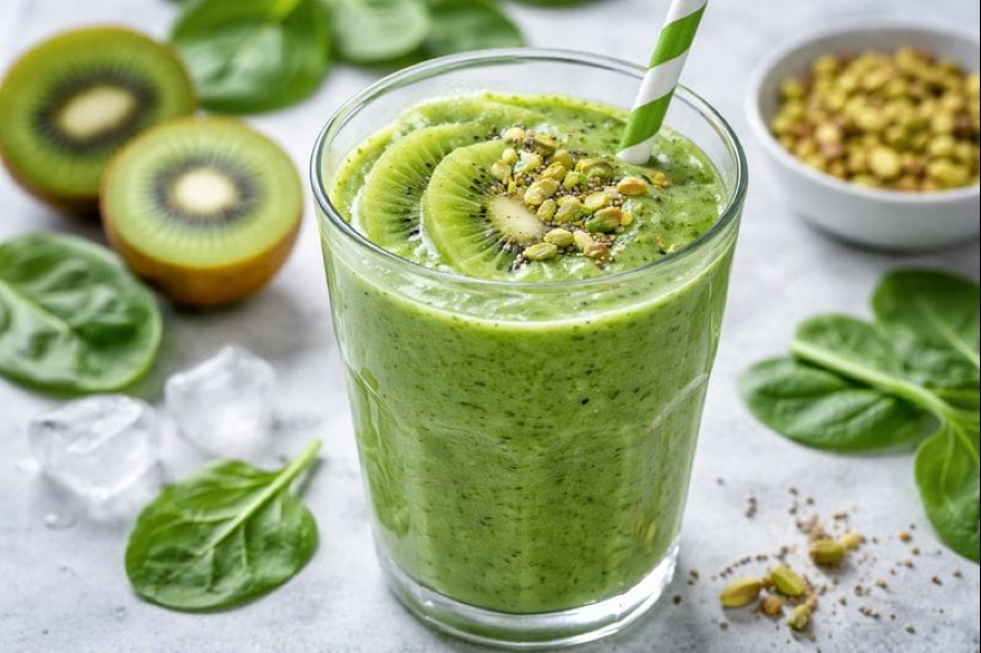 Kiwi Spinach “Bright Start” Smoothie (water-based)