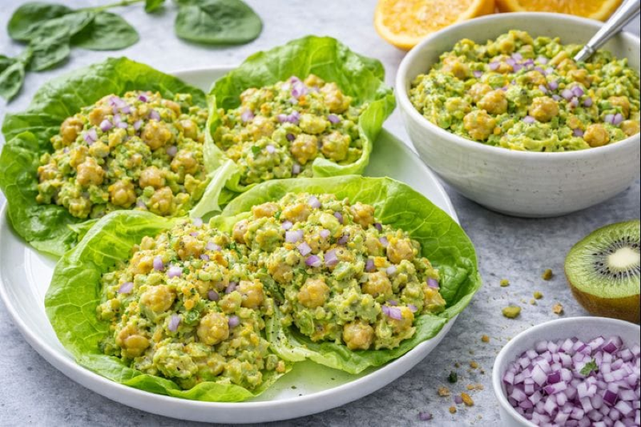 Turmeric Chickpea Salad (no-mayo, creamy, satisfying)