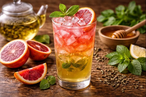 Blood Orange Green Tea Cooler