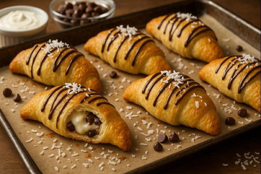 Chocolate Coconut Filled Crescents