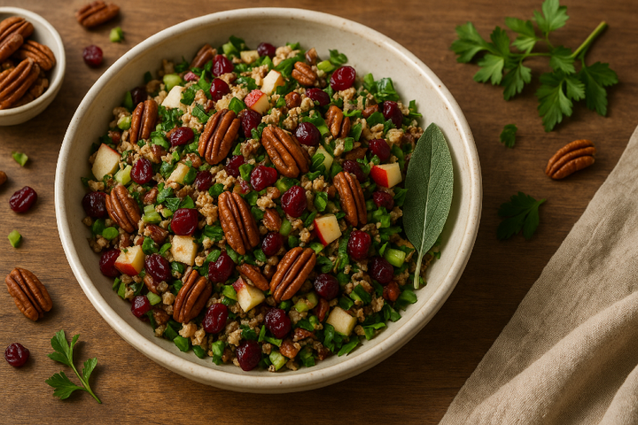 Pecan–Cranberry Stuffing (No-Bake)